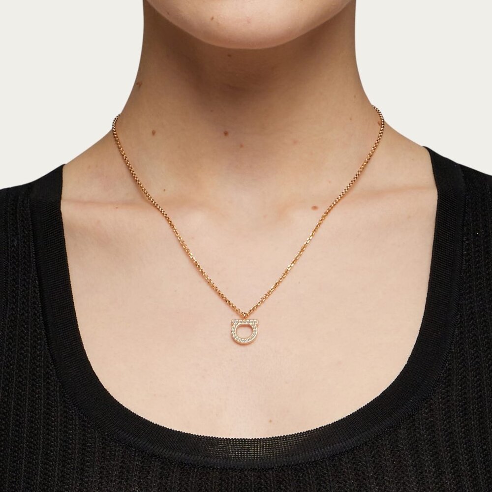 Salvatore Ferragamo-Gancini crystals necklace